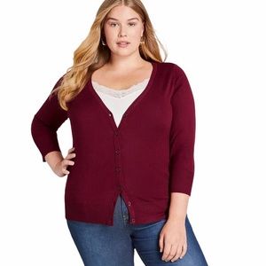 MODCLOTH FERVOUR Burgundy Charter School Cardigan